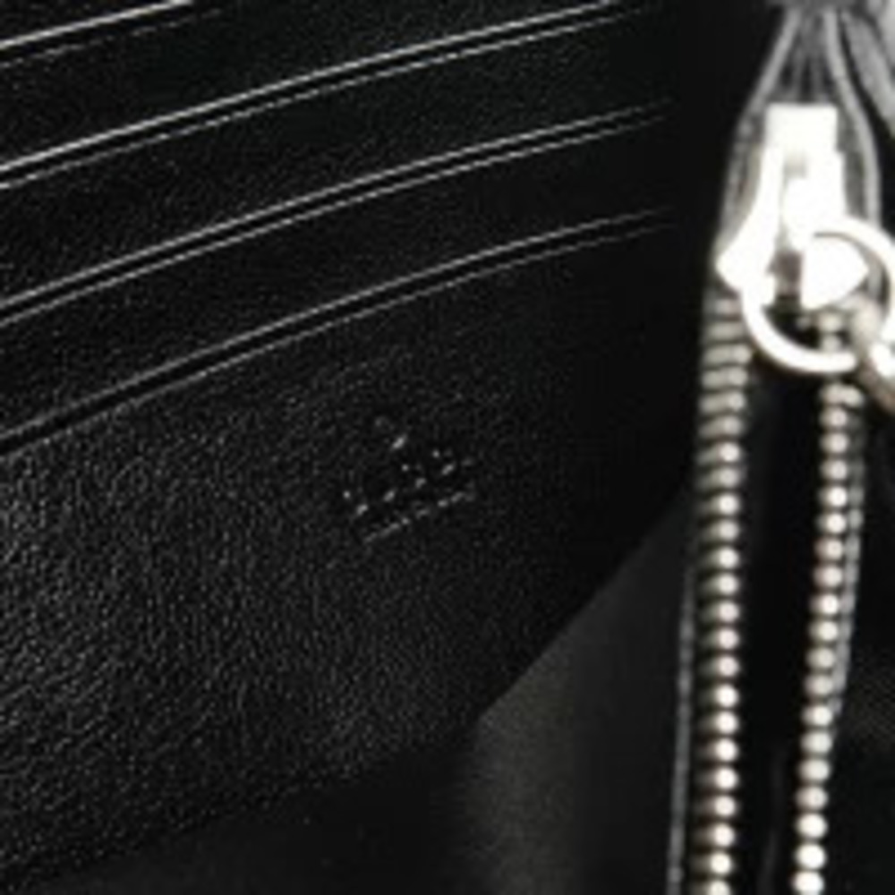 Gucci Leather Blondie Chain Shoulder Bag Navy Blue - Picture 11 of 13